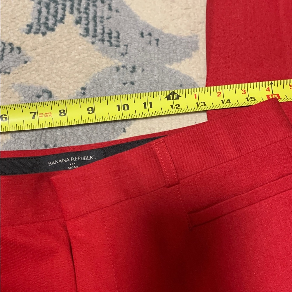 Banana Republic Red Sloan Pants great condition - Picture 9 of 13